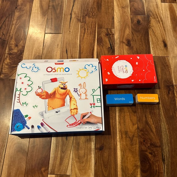 Osmo creative set with base, word tiles, and number tiles lightly used - Picture 3 of 3